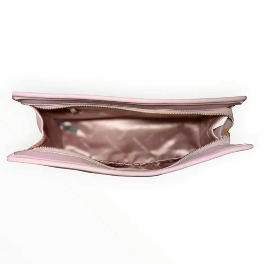 Vince Camuto Pink Floral Cosmetic Bag Set